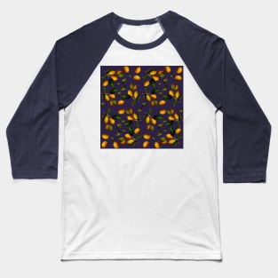 Lemon seamless watercolor pattern Baseball T-Shirt